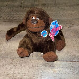 Planet Hollywood George Gorilla Plush Stuffed Beanbag Animal 6" Vintage 90s